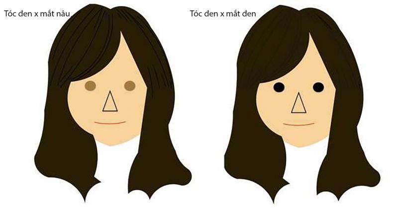 tại sao phải cân bằng màu tóc và màu mắt?